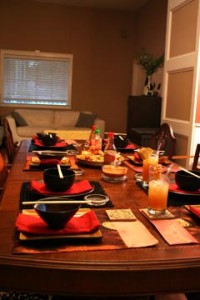 tablesetting for group dinner