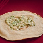 tortilla with cilantro sauce