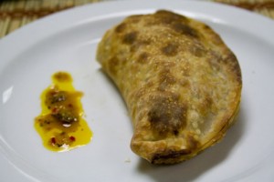 Baked Flour Empanada with Tomato