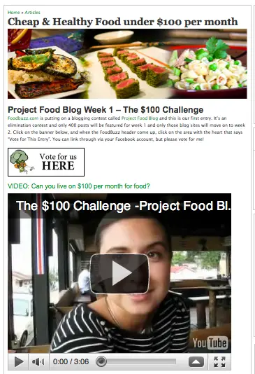 Project Food Blog Wk 1