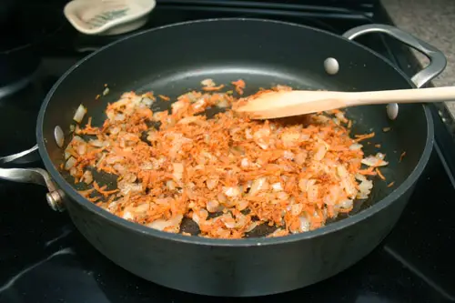 Black-bean-burger2 carrots and onions for black bean burgers